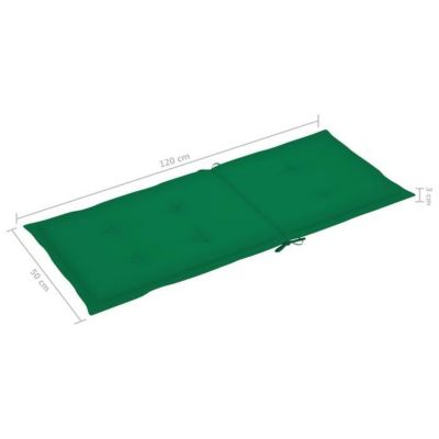 vidaXL Chaises inclinables de jardin, 2 pcs avec coussins Bois d'acacia.