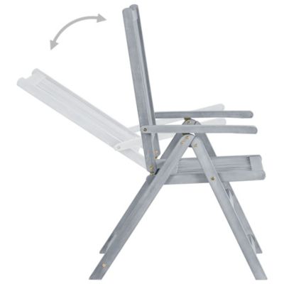 vidaXL Chaises inclinables de jardin 6 pcs avec coussins Bois d'acacia