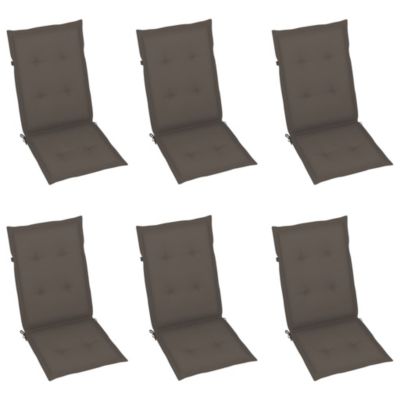 vidaXL Chaises inclinables de jardin 6 pcs avec coussins Bois d'acacia