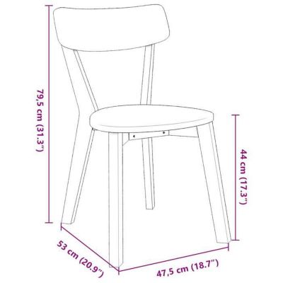 vidaXL Chaises à manger 2 pcs blanc bois massif caoutchouc, chaise à dîner, chaise, chaise de salon, chaises à dîner, chaise 41024