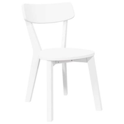 vidaXL Chaises à manger 2 pcs blanc bois massif caoutchouc, chaise à dîner, chaise, chaise de salon, chaises à dîner, chaise 41024