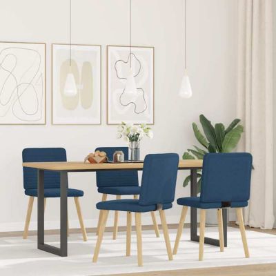 vidaXL Chaises à manger lot de 4 bleu tissu 3315252