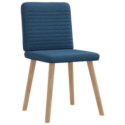 vidaXL Chaises à manger lot de 4 bleu tissu 3315252
