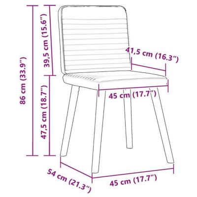 vidaXL Chaises à manger lot de 4 bleu tissu 3315252
