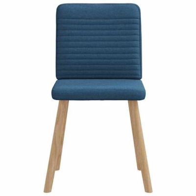 vidaXL Chaises à manger lot de 4 bleu tissu 3315252