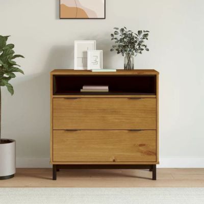 vidaXL Commode FLAM 80x40x80 cm bois de pin massif, commode, classeur, armoire de rangement, armoire, commodes, armoire 357815