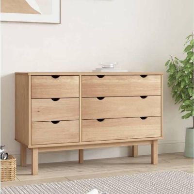 vidaXL Commode OTTA 111x42x73,5 cm Bois de pin massif 348585