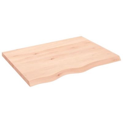 vidaXL Comptoir de salle de bain 80x60x4 cm bois massif non traité 3156027