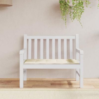 vidaXL Coussin de banc de jardin crème 120x50x3 cm tissu oxford 43198