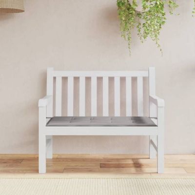vidaXL Coussin de banc de jardin gris 120x50x3 cm tissu oxford 43194