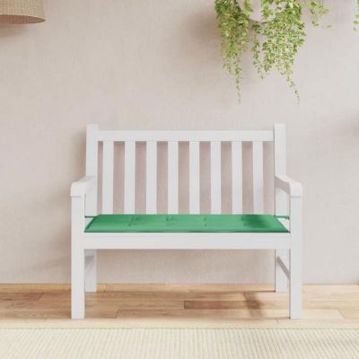 vidaXL Coussin de banc de jardin vert 120x50x3 cm tissu oxford 43206