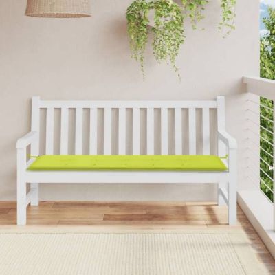 vidaXL Coussin de banc de jardin vert brillant 150x50x3cm tissu oxford 314088
