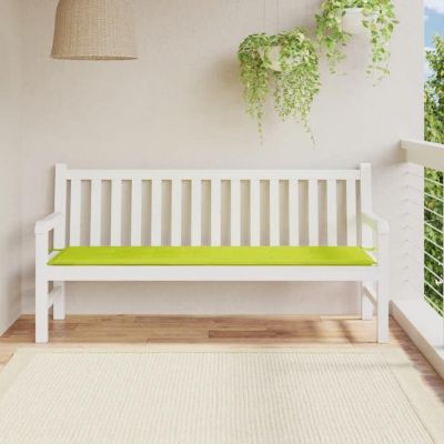 vidaXL Coussin de banc de jardin vert brillant 180x50x3cm tissu oxford 314094