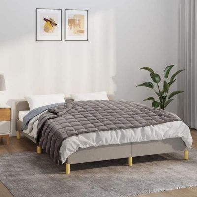 vidaXL Couverture lestée Gris 138x200 cm 6 kg Tissu 350772