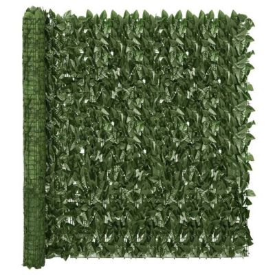 vidaXL écran de balcon avec feuilles vert foncé 400x150 cm