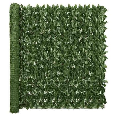 vidaXL écran de balcon avec feuilles vert foncé 500x150 cm