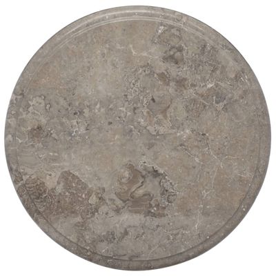 VIDAXL - Dessus de table en marbre gris - 40 cm diametre - 2 5 cm epaisseur - Traitement hydrofuge