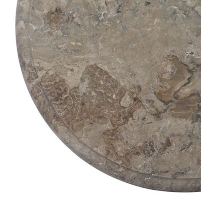 VIDAXL - Dessus de table en marbre gris - 40 cm diametre - 2 5 cm epaisseur - Traitement hydrofuge