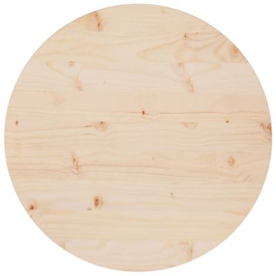 VidaXL - Dessus de table rond - Pin massif non traite - 60 cm diametre - 25 cm epaisseur