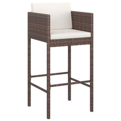 vidaXL Ensemble bar de jardin 5 pcs et Coussins Meubles d'Extérieur Table et Chaises de Patio Salon de Jardin Terrasse 3094780