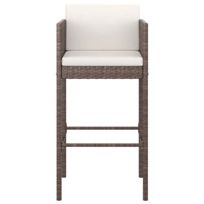 vidaXL Ensemble bar de jardin 5 pcs et Coussins Meubles d'Extérieur Table et Chaises de Patio Salon de Jardin Terrasse 3094780