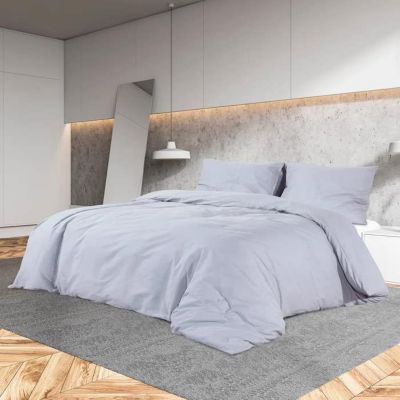 vidaXL Ensemble de housse de couette Gris 220x240 cm Microfibre légère135955