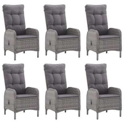 vidaXL Ensemble de Salle à Manger de Jardin 7 pcs Table et Chaises de Repas de Patio Mobilier à Dîner d'Extérieur Mobilier 3067867