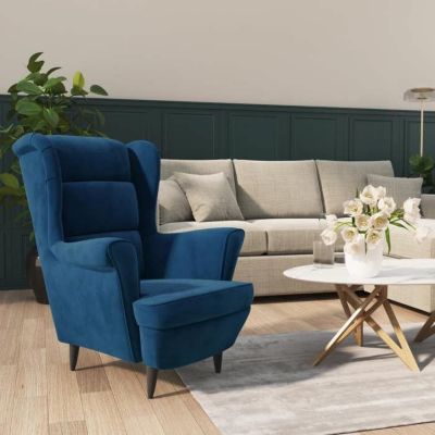 vidaXL Fauteuil de Salon TV Meuble de Salle de Séjour Fauteuil à Dossier Haut de Chambre à Coucher Meuble de Bureau Maison 324058