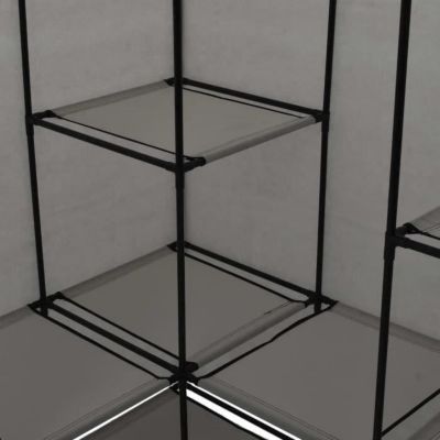 vidaXL Garde-robe d'angle Gris 130 x 87 x 169 cm