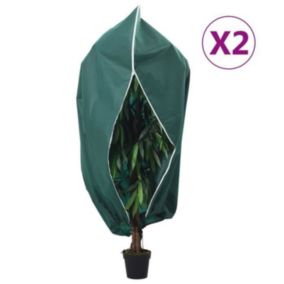 vidaXL Housses de protection pour plantes avec fermeture éclair 2 pcs 3203544