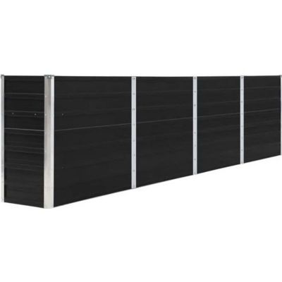 vidaXL Jardinière 320x40x77 cm Acier galvanisé Anthracite