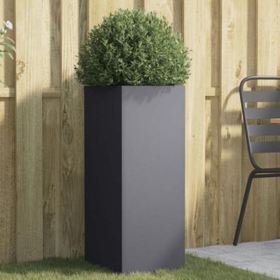 vidaXL Jardinière, Bac à Fleurs, Pot de Plantes, Boîte à Fleurs, Jardinière Surélevée de Jardin Patio Terrasse, Anthracite 841573