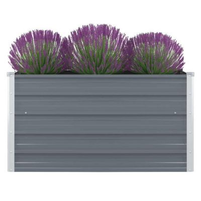 vidaXL Jardinière Bac à Plante Pot à Fleurs Bac à Fleurs Légumes Herbes Véranda Jardin Patio Extérieur 100x100x45 cm Acier 47022