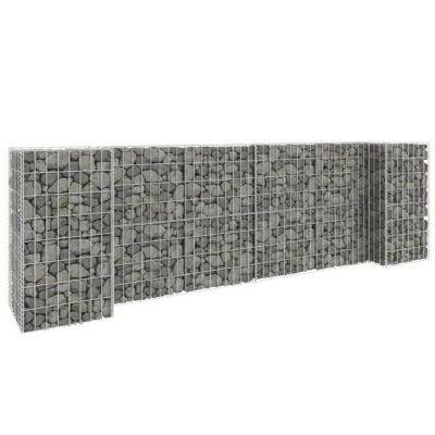 vidaXL Jardinière à Gabion en H Panier de Gabion Parterre Surélevé de Fleurs Plantes Jardin Terrasse Extérieur Fil d'Acier 145660