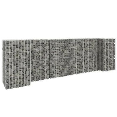 Gabion Jardinière Parterre Surélevé Acier Galvanisé 300x30x50 Cm - Panier à Pierres VidaXL