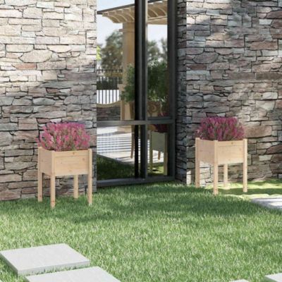 vidaXL Jardinières d'extérieur 2 pcs 50x50x70 cm Bois de pin massif
