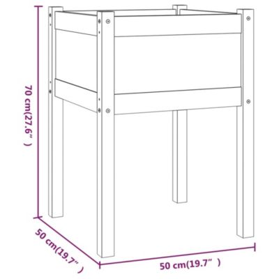 vidaXL Jardinières d'extérieur 2 pcs 50x50x70 cm Bois de pin massif