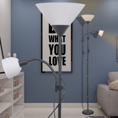 vidaXL Lampadaire Noir Lampe Sur Pied Lampe de Sol Lampe Lumière de Salon 242733