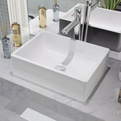 vidaXL Lavabo Céramique Lave-Mains Vasque Evier pour Salle de Bain Toilette 142339