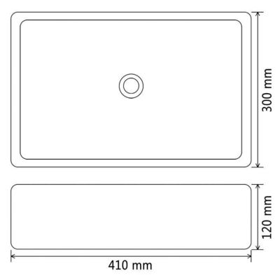 vidaXL Lavabo Céramique Lave-Mains Vasque Evier pour Salle de Bain Toilette 142339