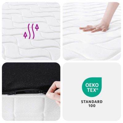 vidaXL Matelas à ressorts ensachés dureté moyenne 200x200 cm 3206418