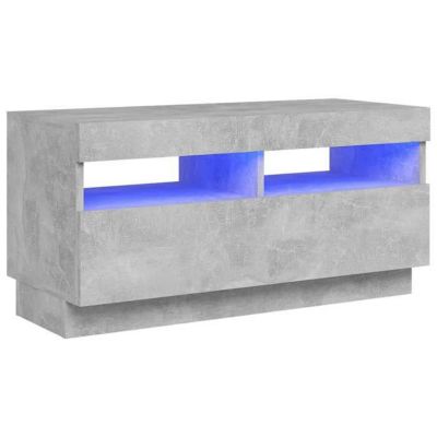 vidaXL Meuble TV avec Lumières LED, Armoire de Télévision, Meuble Télé de Salon, Armoire Basse Salle de Séjour Intérieur, 804449