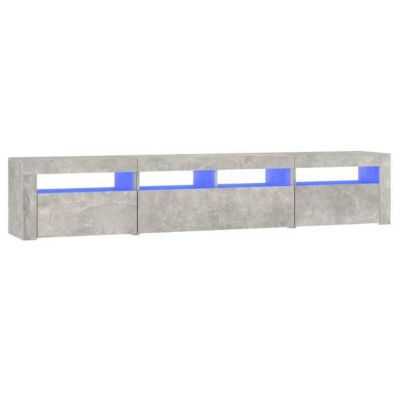 vidaXL Meuble TV avec Lumières LED Centre de Divertissement Rangement Meuble Média Meuble de Salon Salle de Séjour Maison 3152733
