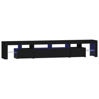 vidaXL Meuble TV avec Lumières LED Centre de Divertissement Rangement Meuble Média Meuble de Salon Salle de Séjour Maison 3152787