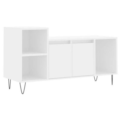 vidaXL Meuble TV Blanc 100x35x55 cm Bois d'ingénierie 831316