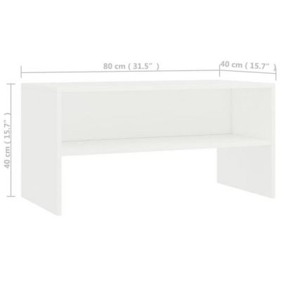 vidaXL Meuble TV Blanc 80 x 40 x 40 cm Aggloméré