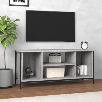vidaXL Meuble TV sonoma gris 102x35x45 cm bois d'ingénierie 826288