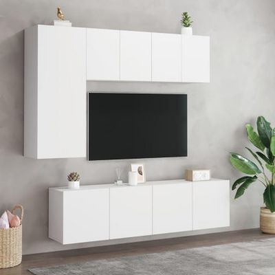 vidaXL Meubles TV muraux 2 pcs blanc 60x30x41 cm 836939