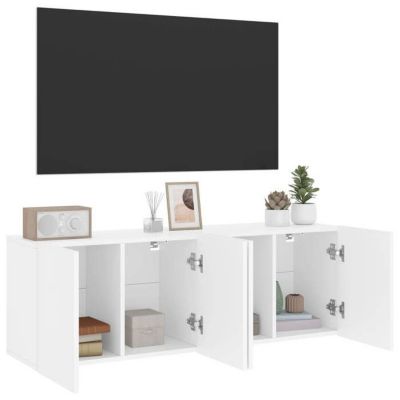 vidaXL Meubles TV muraux 2 pcs blanc 60x30x41 cm 836939
