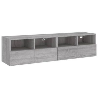 vidaXL Meubles TV muraux 2pcs sonoma gris 60x30x30cm bois d'ingénierie 836865